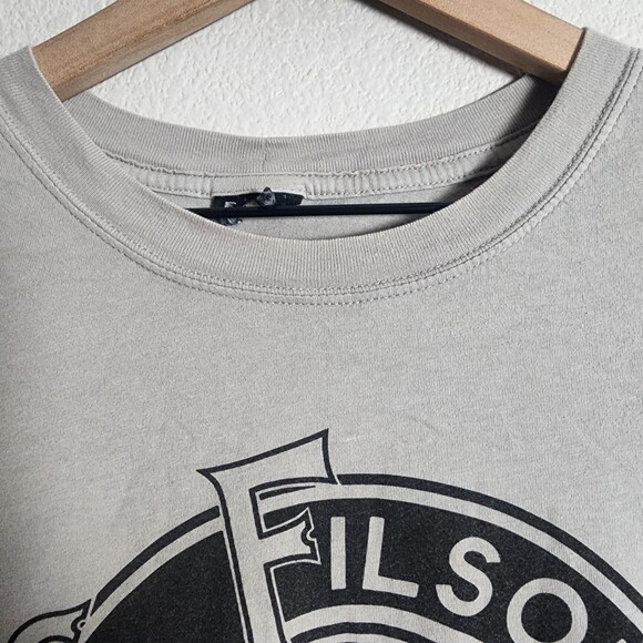 Filson Shirt Mens XL Gray Unfailing Goods Company Logo Graphic Outdoor Tee - Picture 3 of 7